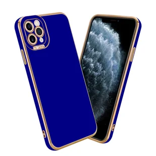 Etui Do Apple iPhone 11 PRO MAX Porkowiec w Glossy Niebieski - Różowe Złoto Ochrona kamery Obudowa Case Cover TPU Cadorabo - Etui i futerały do telefonów - miniaturka - grafika 1