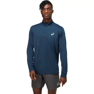 Bluzy męskie - Męska Bluza Do Biegania Asics Core Ls 1/2 Zip Top | French Blue - Rozmiar Xxl - grafika 1