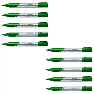 Marker permanentny Rystor RMP-1 Okrągły ZIELONY - ZESTAW 10 SZT - Markery permanentne - miniaturka - grafika 1