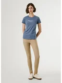 Koszulki i topy damskie - Pepe Jeans Koszulka "New Virginia" w kolorze szaroniebieskim - miniaturka - grafika 1