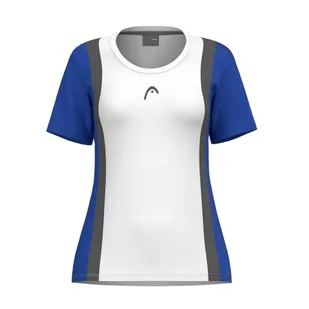 HEAD Club 25 Tech T-shirt damski, królewska biel - Koszulki i topy damskie - miniaturka - grafika 1