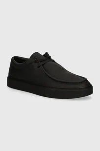 Calvin Klein półbuty skórzane HM0HM01531 męskie kolor czarny APRON LACE UP LTH - Półbuty męskie - miniaturka - grafika 1