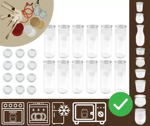 Słoiki WECK 12szt/ szklane wieko słoik 600ml CYLINDER / Wamar-Sosenka - Pojemniki kuchenne - miniaturka - grafika 1