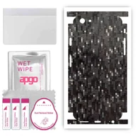 Folie ochronne do telefonów - Folia naklejka skórka strukturalna na TYŁ+BOKI do Apple iPhone 6s -  Carbon Pixel Czarny - apgo SKINS - miniaturka - grafika 1