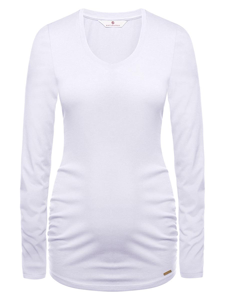 Damska bluzka ciążowa z długim rękawem biała Bellybutton Maternity, r.XS
