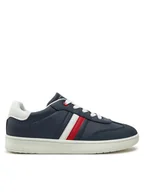 Buty dla chłopców - Tommy Hilfiger Sneakersy Stripe Low Cut Lace-Up Sneaker T3X9-33851-1269 S Granatowy - miniaturka - grafika 1