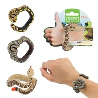 Figurki dla dzieci - BRANSOLETKA WĄŻ OWINIĘTY WOKÓŁ DŁONI ZABAWKA - miniaturka - grafika 1