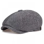 Czapki dla dzieci - KASZKIET Męski Alessio Stylowy Elegancki NEWSBOY CAP Jesień Zima RETRO - miniaturka - grafika 1