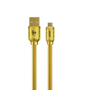 Wk Design Sakin Series kabel szybkiego ładowania / transmisji danych USB - microUSB 6A 1m złoty (WDC-161) WDC-161-micro - Kable USB - miniaturka - grafika 2