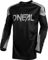 Odzież motocyklowa - O'NEAL Dżersej, enduro motocross, oddychający materiał, maksymalna swoboda ruchów, przedłużone plecy, jersey Matrix Ridewear dla dorosłych, czarny/szary, S - miniaturka - grafika 1