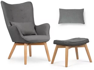 Sofotel Fotel uszak z podnóżkiem Sofotel Norse szary 2044 - Fotele - miniaturka - grafika 1
