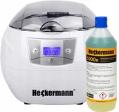 Myjki ultradźwiękowe - Heckermann Zestaw Myjka ultradźwiękowa JP-900S 0,75L + Płyn 1L - miniaturka - grafika 1
