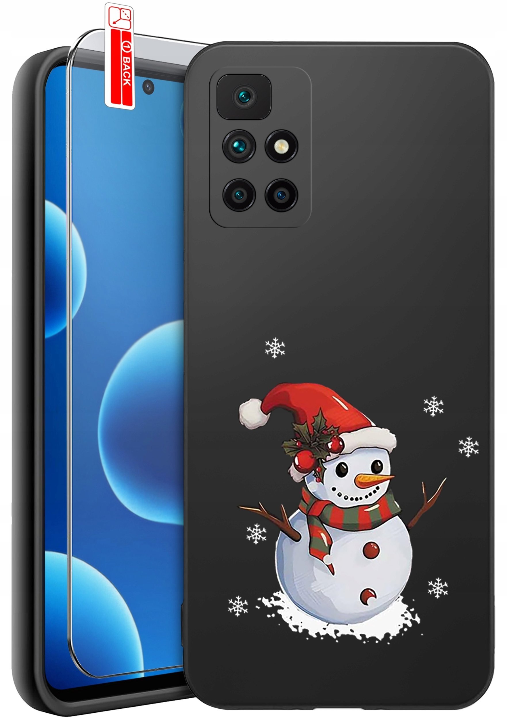 krainaGSM Etui Do Xiaomi Redmi 10 Wzory Silikonowe Matt Case + Szkło 9H