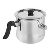 Garnki - KonigHOFFER GARNEK DO GOTOWANIA MLEKA Z GWIZDKIEM I POKRYWKĄ 1,5 L STAL NIERDZEWNA INDUKCJA 5903313402231 - miniaturka - grafika 1