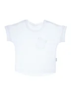 Bluzki damskie - Chłopięca bluzka z krótkim rękawem t-shirt wf biały Nicol,r.104 - miniaturka - grafika 1