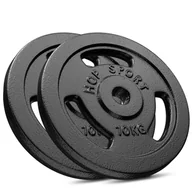 Obciążenia - Hop-sport Zestaw obciążeń żeliwnych 2x10kg 9933 - miniaturka - grafika 1