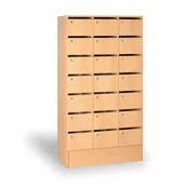 Szafy biurowe - B2B Partner Szafa z przegrodami na pocztę, buk postovni21xbuk - miniaturka - grafika 1