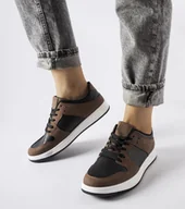 Sneakersy damskie - Brązowo-czarne sneakersy Jacqueline -37 - miniaturka - grafika 1