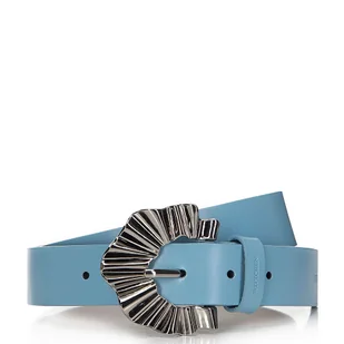 Damski pasek ze skóry z ozdobną klamrą niebieski - Wittchen - Paski - miniaturka - grafika 1
