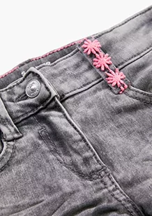 s.Oliver Jeansy dziewczęce, 93Z7 Grey/Black Denim S, 122 cm - Spodnie i spodenki dla dziewczynek - miniaturka - grafika 1