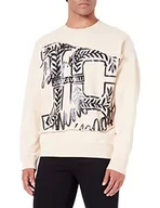 Bluzy męskie - Just Cavalli Bluza męska, 108 kość słoniowa, XL - miniaturka - grafika 1