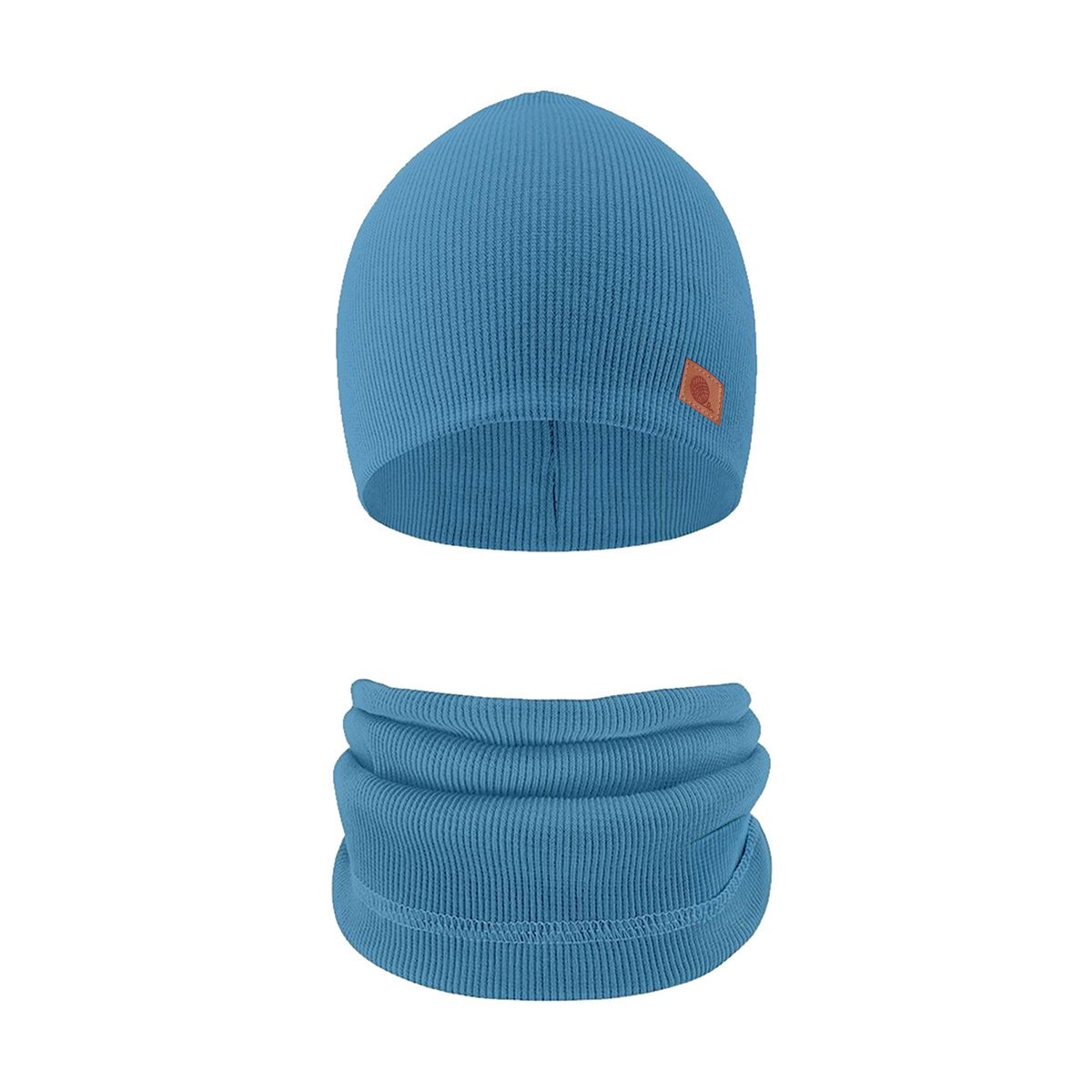 Zestaw czapka i komin Alan, niebieski 48-50