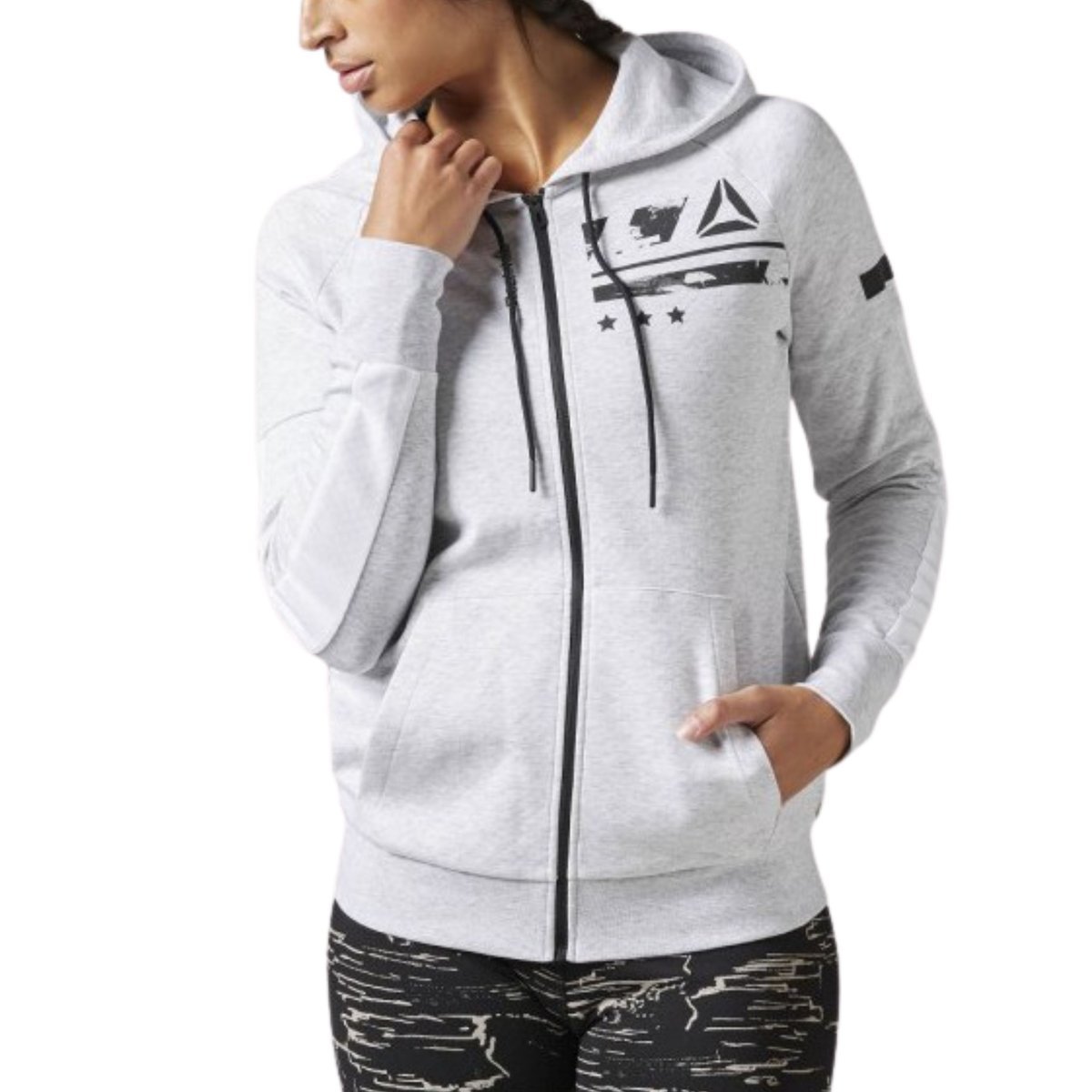 Damska Bluza Rozpinana Reebok Wor Cs Fz Hoodie Xs