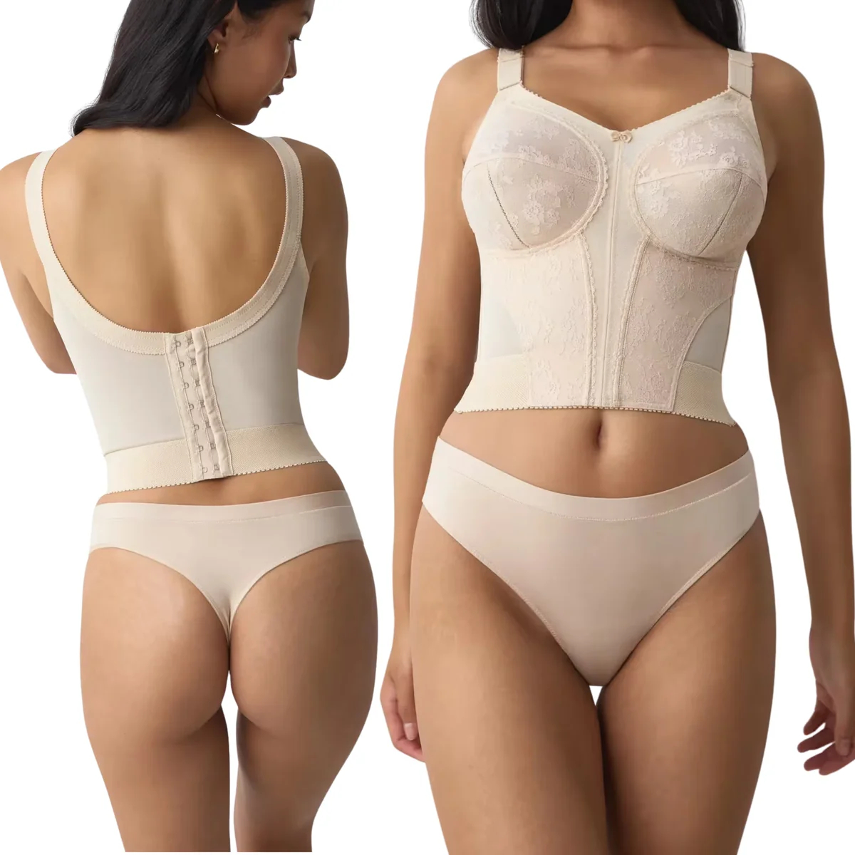 Biustonosz Triumph Doreen L02 Beż przedłużony soft 90E
