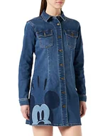 Sukienki - Desigual Damska sukienka Vest_Mickey Pat Casual, niebieski, M - miniaturka - grafika 1