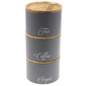 Pojemniki kuchenne - Zestaw Pojemników Kuchennych Kawa Herbata Cukier Klausberg Kb-7543 - miniaturka - grafika 1