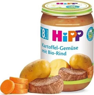 HiPP, Bio, ziemniaki z marchewką i wołowiną, 220 g - Dania dla dzieci - miniaturka - grafika 1