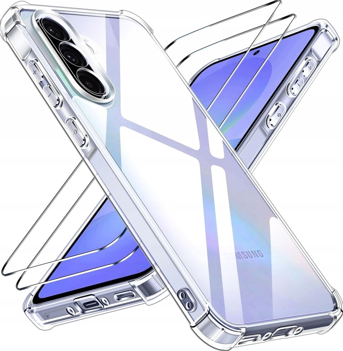 ETUI 3 SZT SZKŁO ZESTAW OCHRONNY TELEFON PRZEZROCZYSTY WZMOCNIONY POKROWIEC