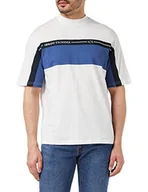 Bluzy męskie - Armani Exchange Męska bluza z okrągłym dekoltem, biała, ekstra mała, biały, XS - miniaturka - grafika 1