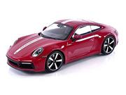 Samochody i pojazdy dla dzieci - Minichamps Porsche 911 (992) 4S 2019 Carmine  1:18 155067326 - miniaturka - grafika 1