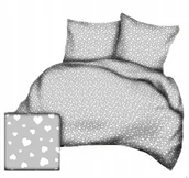 Pościel - pościel bawełna lux 160x220 + 2 poszewka B 355 serduszka szare mini - miniaturka - grafika 1