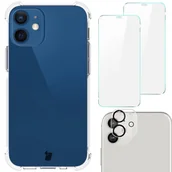 Etui i futerały do telefonów - Bizon Etui + 2x szkło + obiektyw Case Clear iPhone 12 Mini przezroczyste - miniaturka - grafika 1