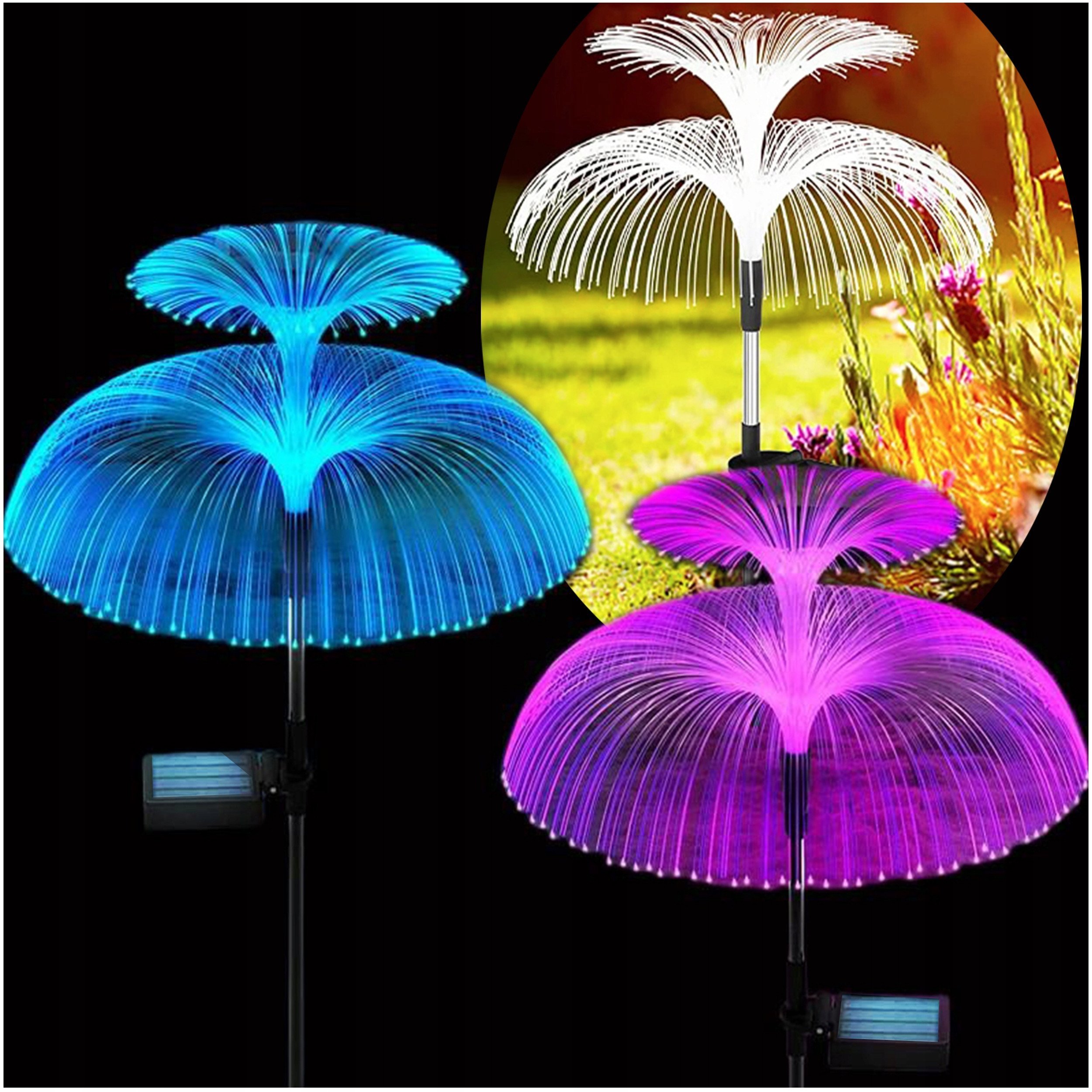 Q30F LAMPKA SOLARNA OGRODOWA MEDUZA 2SZT