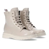 Botki damskie - Buty Tommy Hilfiger Lace Up Bootie W T4A5-33030-1453500-500 beżowy - miniaturka - grafika 1