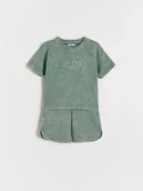 Spodenki dla niemowląt - Reserved - Bawełniany komplet z szortami - jasnozielony - miniaturka - grafika 1