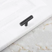 Zawiasy, okucia i inne akcesoria - Uchwyt meblowy w kształcie litery T z jednym otworem, uchwyt drzwiowy w kształcie litery T ze stali nierdzewnej, uchwyt do szuflady, uchwyt do szafki - miniaturka - grafika 1