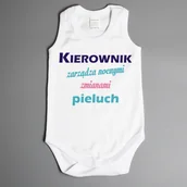 Body dla niemowląt - Kierownik zarządza nocnymi zmianami pieluch - body na ramiączkach - miniaturka - grafika 1