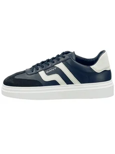 GANT Footwear Skórzane sneakersy "Cuzmoon" w kolorze granatowo-białym - Trampki męskie - miniaturka - grafika 1