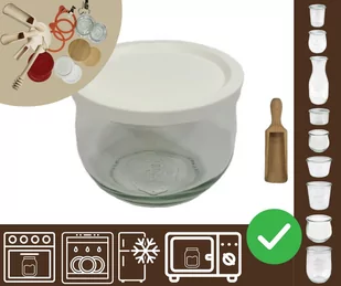 Słoiki WECK / plastikowe wieko, miarka słoik 580ml TULIP / Wamar-Sosenka - Pojemniki kuchenne - miniaturka - grafika 1