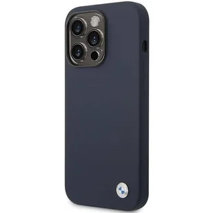 Etui BMW BMHCP14LSILNA iPhone 14 Pro 6,1" granatowy/navy Silicone Metal Logo - Etui i futerały do telefonów - miniaturka - grafika 2