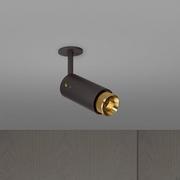Lampy sufitowe - Lampa Exhaust Spot Grafitowa z mosiądzem - miniaturka - grafika 1