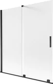 Parawany nawannowe - Mexen Velar parawan nawannowy 2-skrzydłowy rozsuwany 150 x 150 cm, szron, czarny - 896-150-000-31-70 - miniaturka - grafika 1