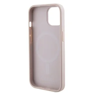 Guess GUHMP15SPSAHMCP iPhone 15 6.1" różowy/pink hardcase Saffiano MagSafe - Etui i futerały do telefonów - miniaturka - grafika 6
