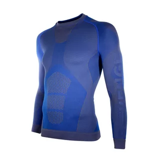 Koszulki sportowe męskie - Koszulka techniczna męska Bieganie termoaktywna i oddychająca, niebieski - grafika 1