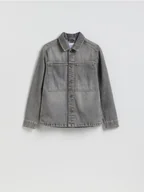 Koszule męskie - Reserved - Jeansowa koszula comfort fit - jasnoszary - miniaturka - grafika 1