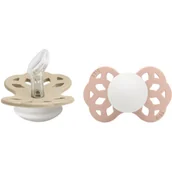 Smoczki uspokajające - BIBS Infinity NIght Anatomical smoczek Vanilla / Blush 2 szt. - miniaturka - grafika 1